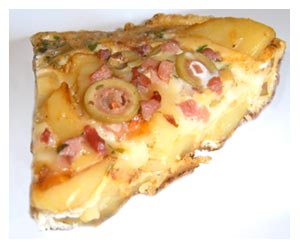 Omelett gef&uuml;llt mit Kartoffeln